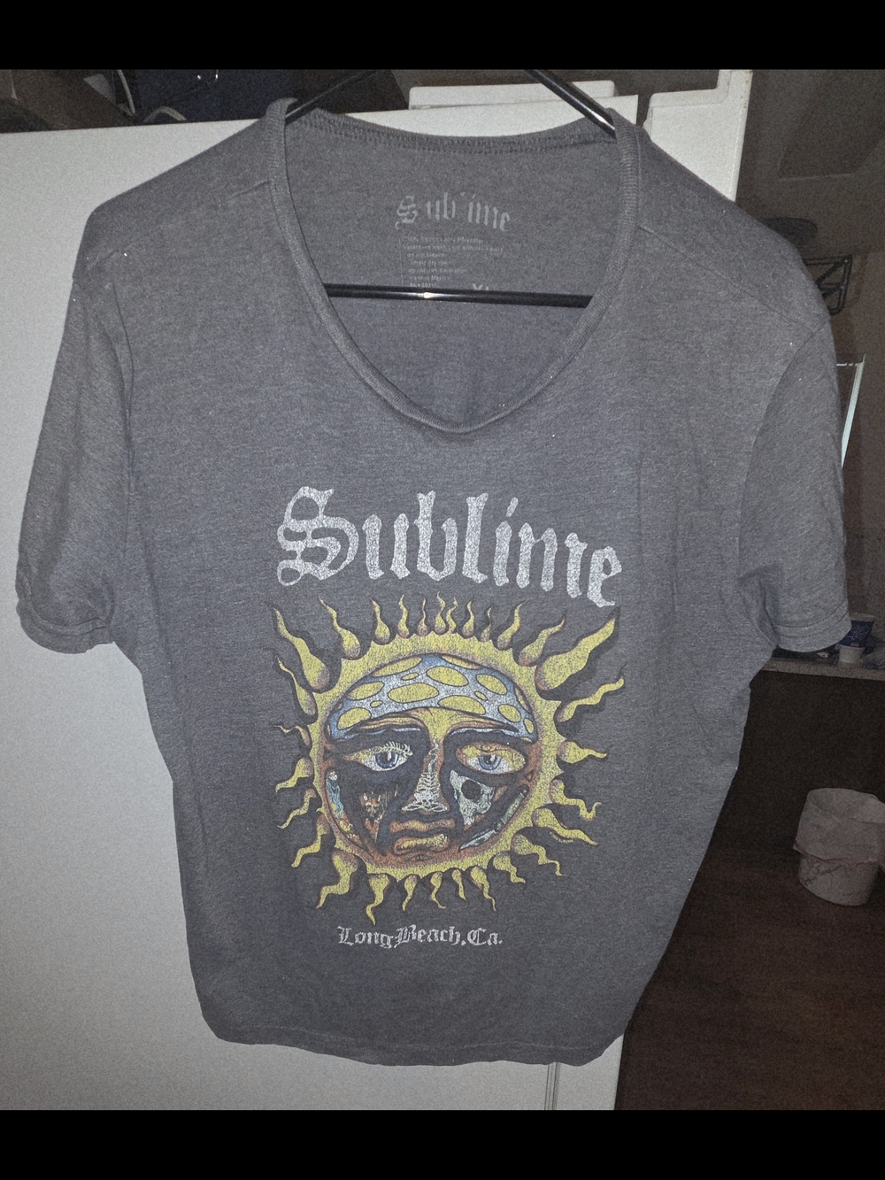 Target Sublime Gray Short Sleeve Tee with Yellow Sun Graphic
